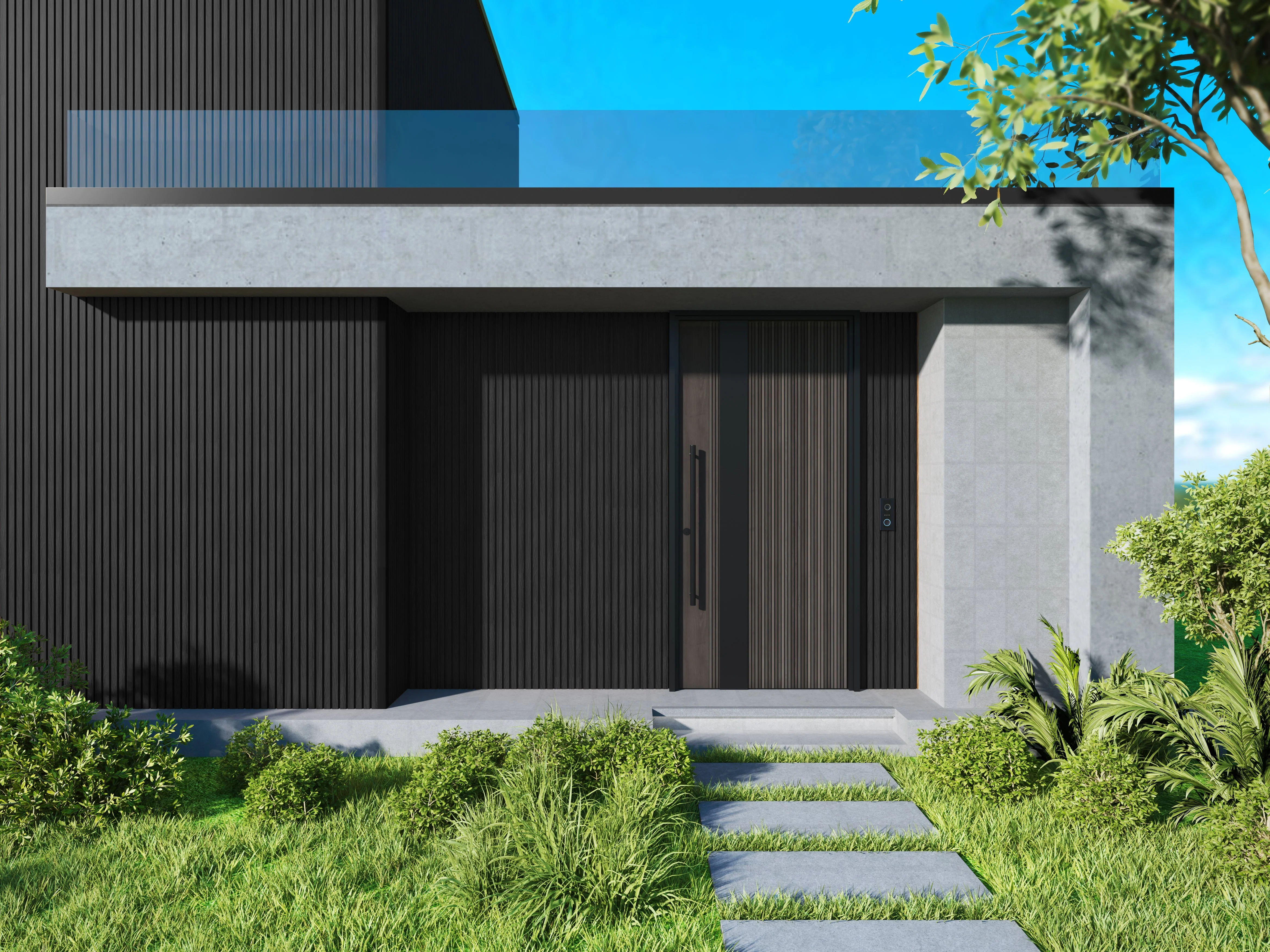 Exterior Wall Cladding Panel Black 290CM | Garden | 3D Wood Grain - Image 4
