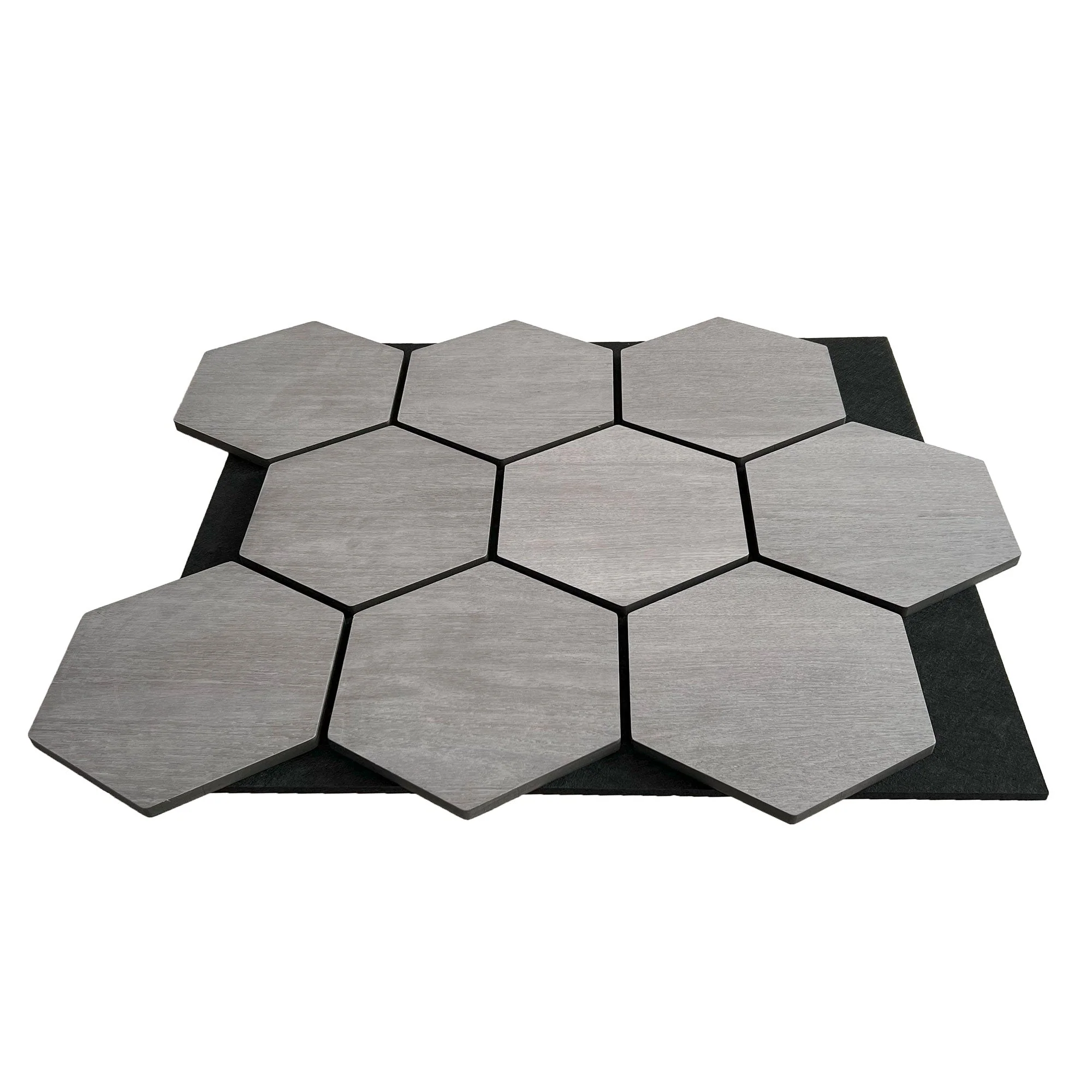 Hexagon Panel Grey Walnut 81 cm | Acoustic | Wall Decor - Image 3
