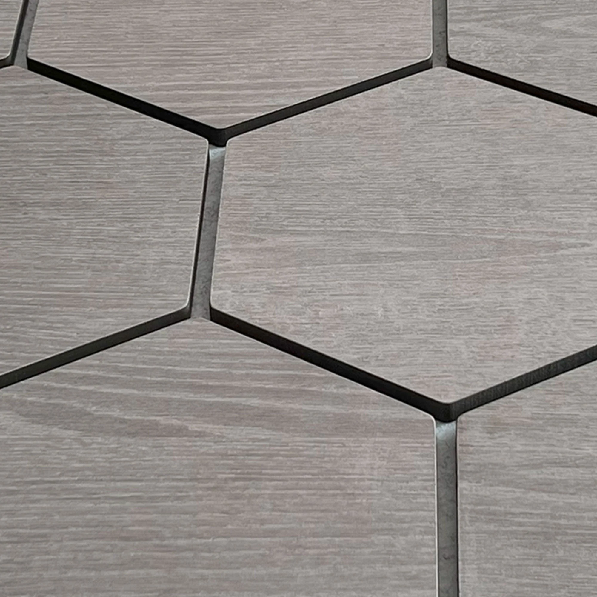 Hexagon Panel Grey Walnut with Grey Felt 81 cm | Acoustic | Wall Decor - Image 4