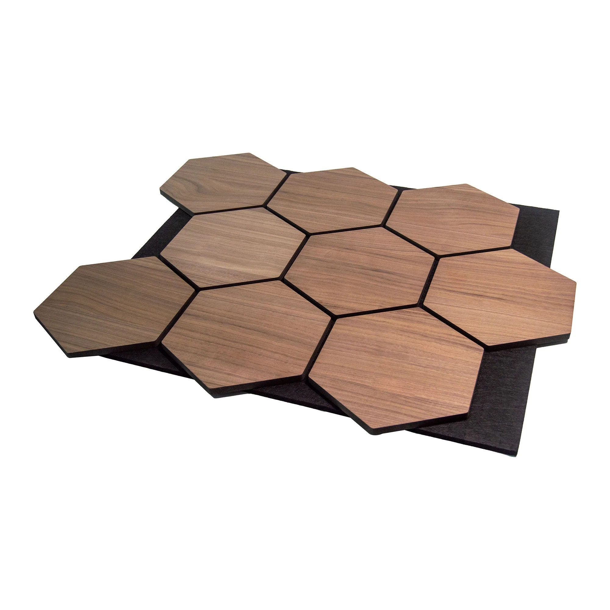 Hexagon Panel Walnut 81 cm | Acoustic | Wall Decor - Image 3