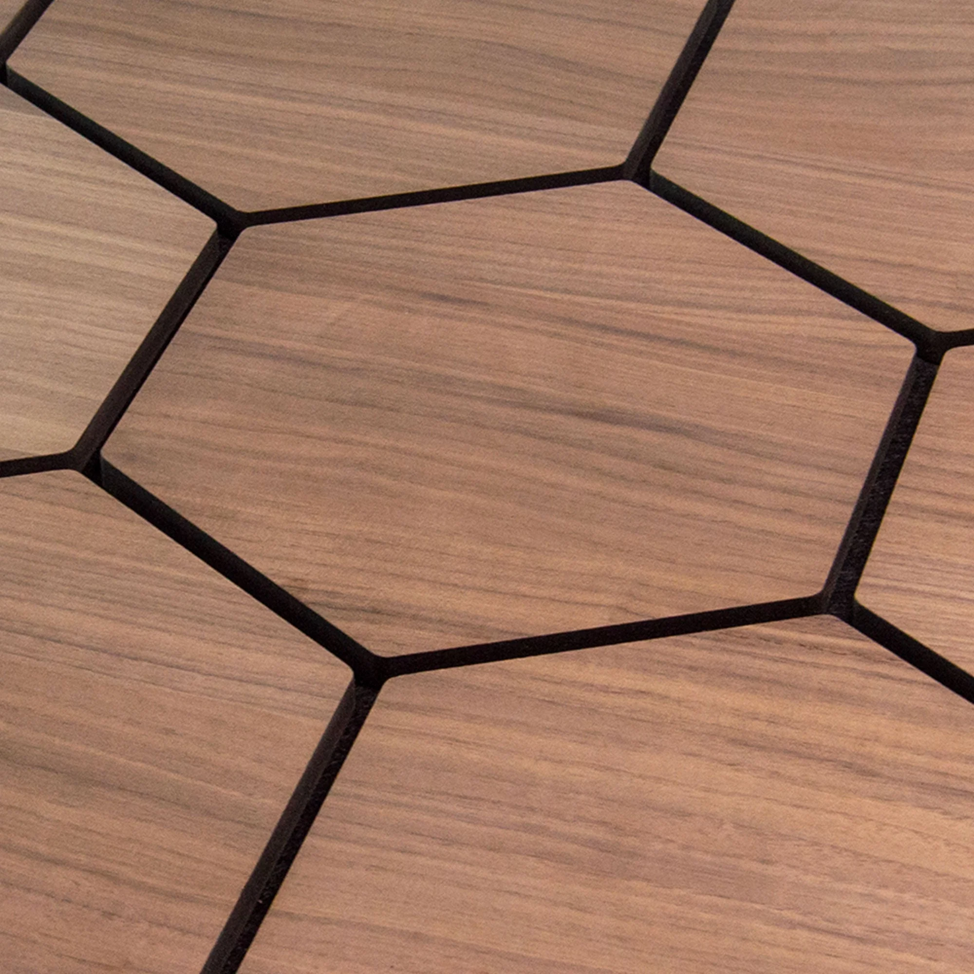 Hexagon Panel Walnut 81 cm | Acoustic | Wall Decor - Image 4