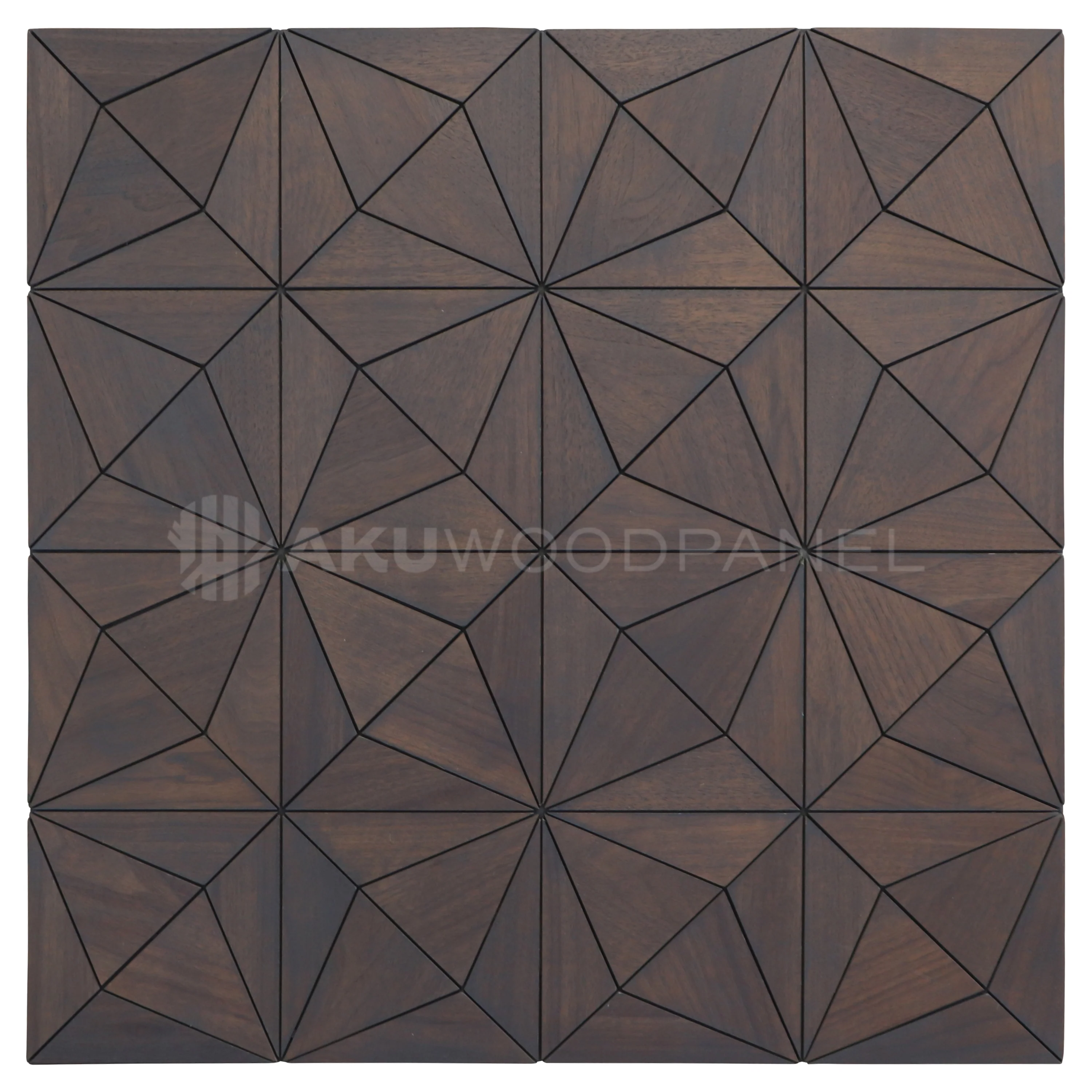 Sample - Decorative Wall Panel | Nolan - Rose Black | American walnut | Handcrafted | 3D panel