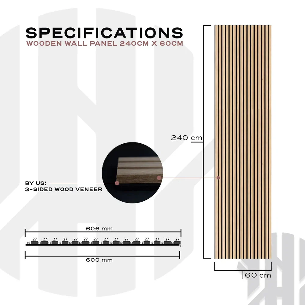 Wooden Wall Panel | Walnut | Premium 3-sided Wood Veneer - Image 9
